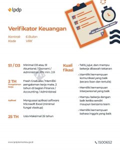 Lowongan Kerja LPDP 2021 Fresh Graduate S1 dan D3 Bagian Verifikator Keuangan