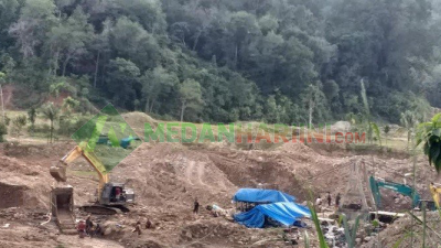 Lokasi Tambang yang Longsor