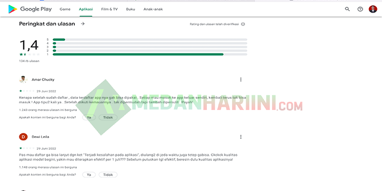 Rating Aplikasi MyPertamina