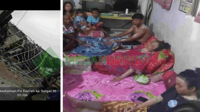 Tampak dari Keluarga yang menjadi korban Angin Puting Beliung (FokusBeritaNasional)