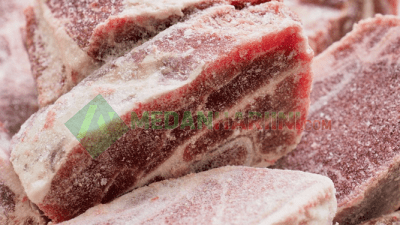 Potret stok daging beku (Agro Boga Utama)