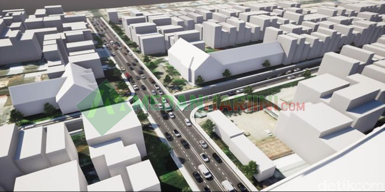Desain Underpass yang akan dibangun di Jalan Juanda simpang Jalan Brigjen Katamso (Detik)