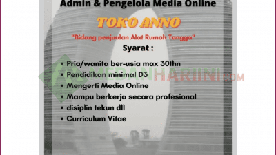 lowongan Kerja admin dan pengelola media online