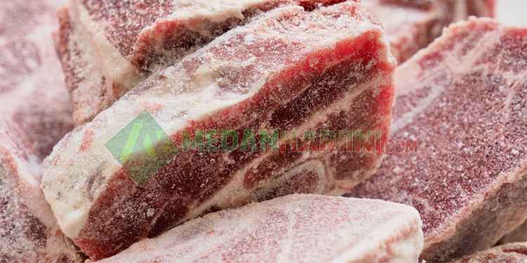 Potret stok daging beku (Agro Boga Utama)